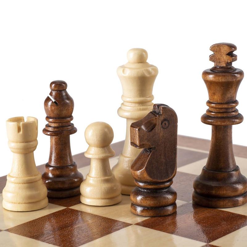 AMEROUS Wooden Chess Pieces Only, Staunton Style Wood Chessmen with 3.15