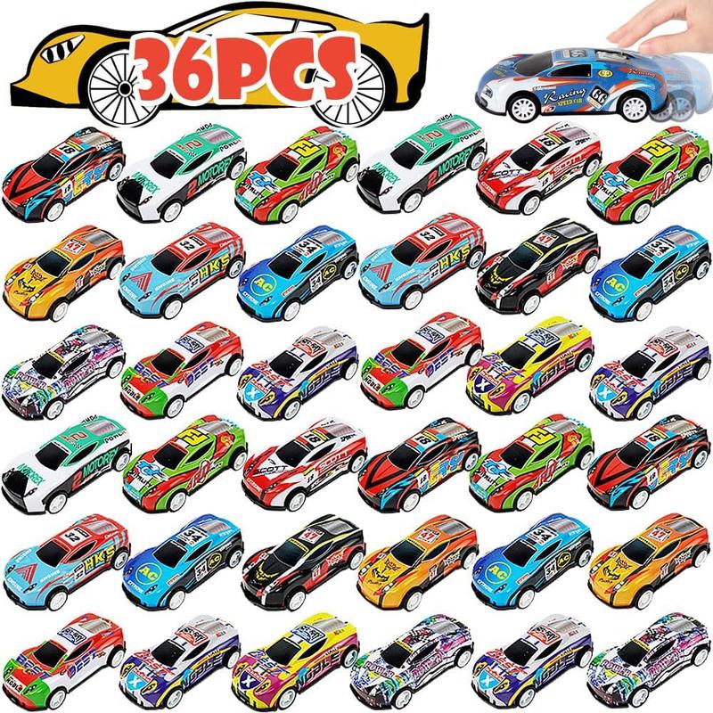 36pcs Pull Back Toy Cars, Mini Diecast Racing Cars Bulk, Party Favor Car Toys, Gift Bag Fillers Kids Toys, Toy Gifts for Boys Girls