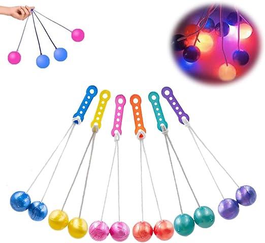 Toy Ball with Flashing Lights Fidget Noise Maker Novelty Clackers Toy for Nighttime Playtime and Training