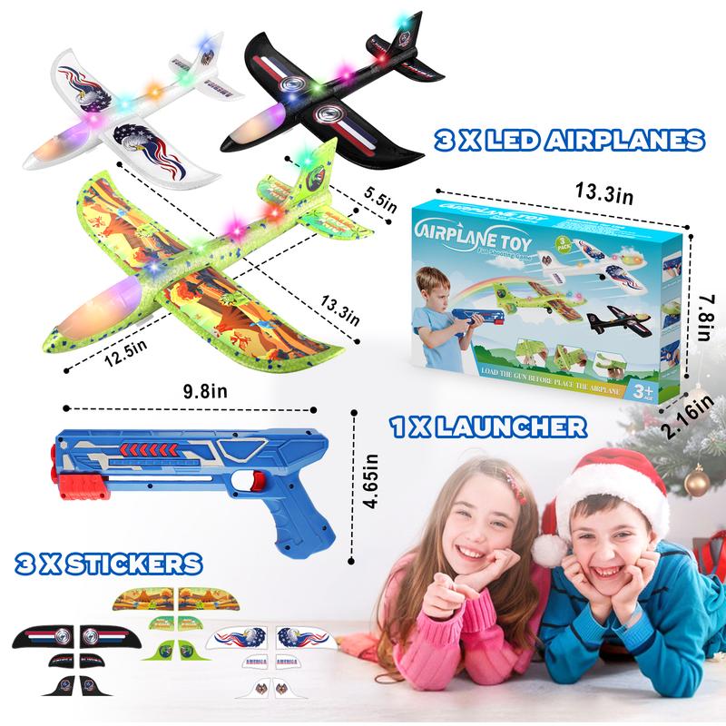 3 Pack Airplane Launcher Toy, 12.6