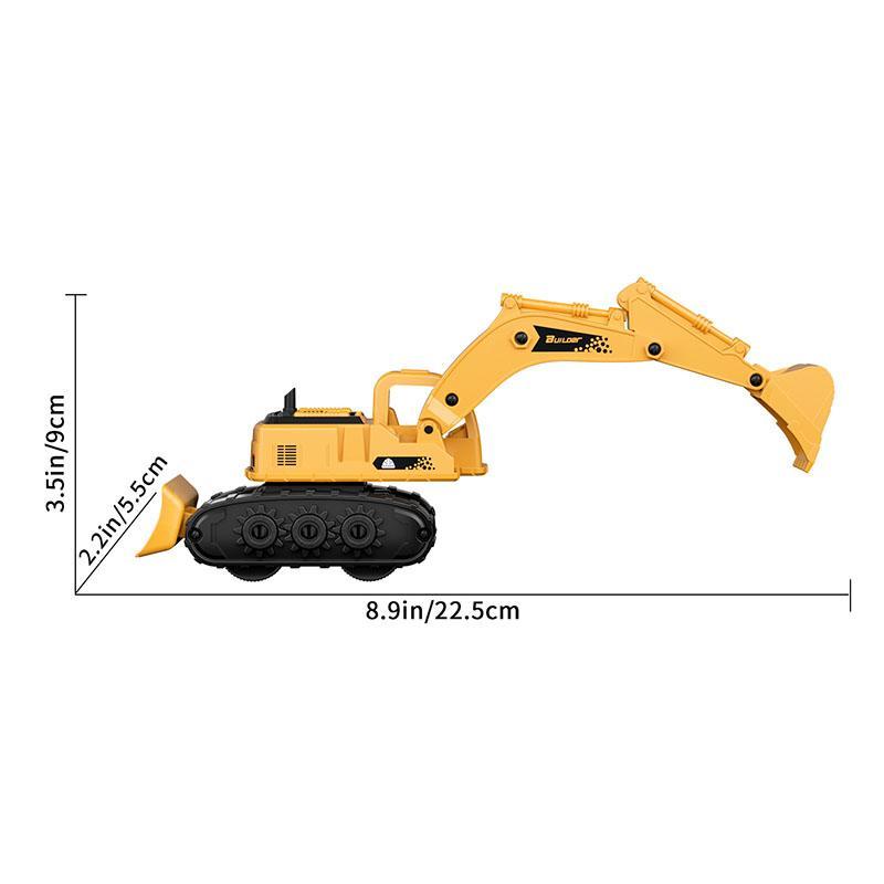 360 Degree Rotating Excavator Toy, Construction Vehicle Toy with Movable Joints, Indoor & Outdoor Beach Toy, Construction Engineering Vehicle Toy