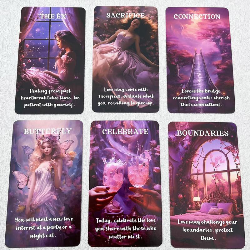 Romance and Love Oracle Cards: 50 Oracle Card Deck, A portal to the mysterious world of love, divination tool for oracle reading, psychic reading, fortune, tarot cards