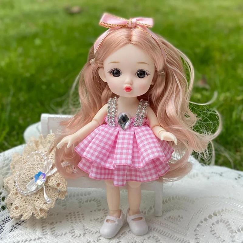 17cm Cute Fashion Girl Dolls Children Princess Play House Toys