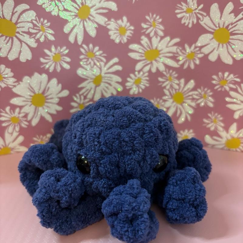 Homemade Crochet Octopus Friend Plush Toy for Stress Relief and Home Decor