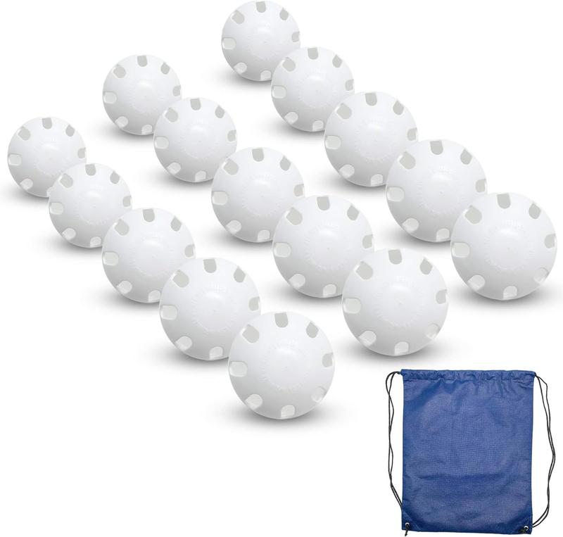 WIFFLE Ball Baseballs Official Size (15 Pack) with Bonus  Drawstring Bag