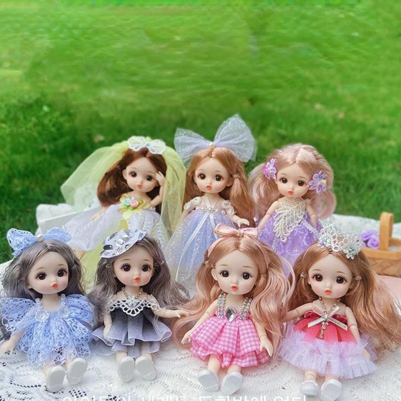 17cm Cute Fashion Girl Dolls Children Princess Play House Toys