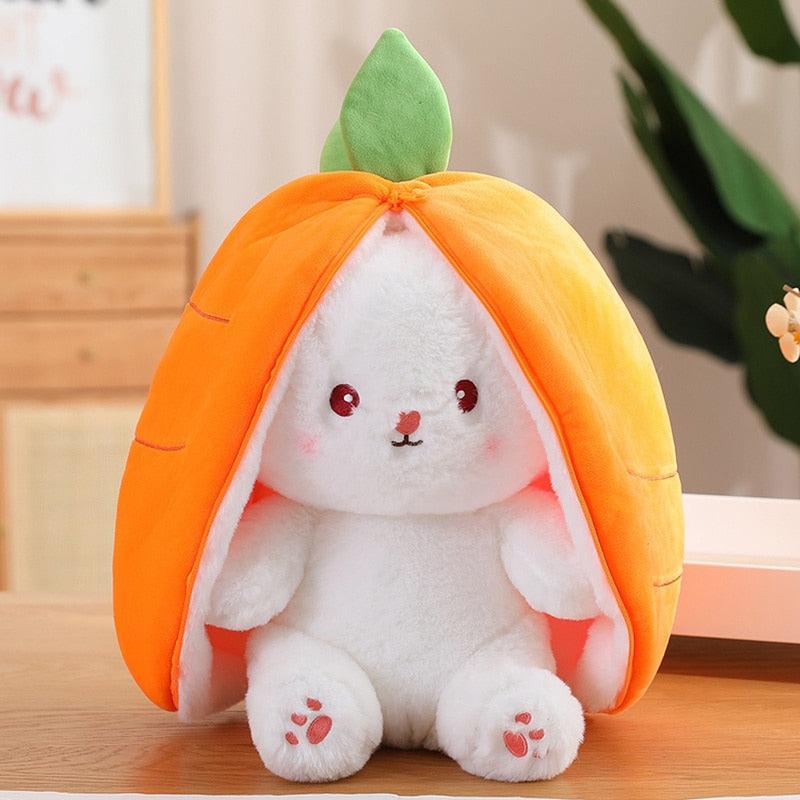 Bunny Plush Strawberry Stuffed Animal Carrot Rabbit Plushie Toy for Kids - Thanksgiving Christmas Gift for Girls