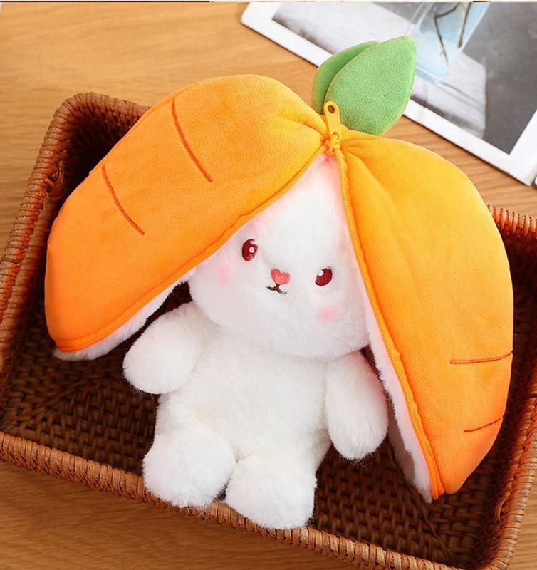 Bunny Plush Strawberry Stuffed Animal Carrot Rabbit Plushie Toy for Kids - Thanksgiving Christmas Gift for Girls