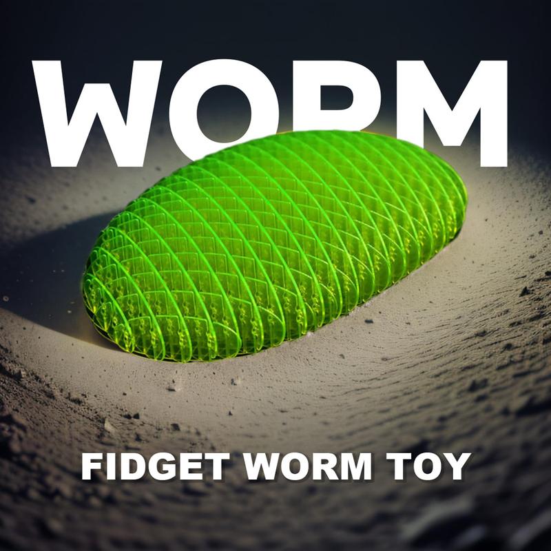 Worm Advanced Fidget Toy, EDC Fidget Toy Stress Relief Toys Executive Desk Toys, Worm Fidget Toy for Adults & Kids, ADHD Autism