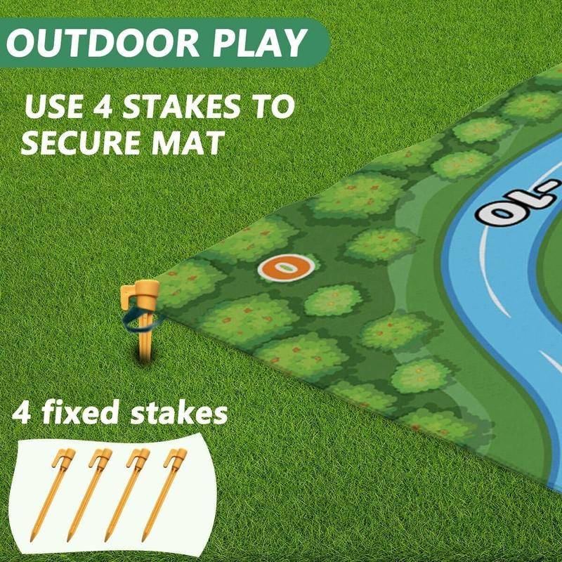 Battle Golf Game Chipping Mat - 37pcs Sticky Golf Pro Games Practice Mats Indoor Outdoor Games for Adults Family Kids Battle Golf Royale Game Play Equipment Stick Chip Golf Set Backyard Game(60×40in)