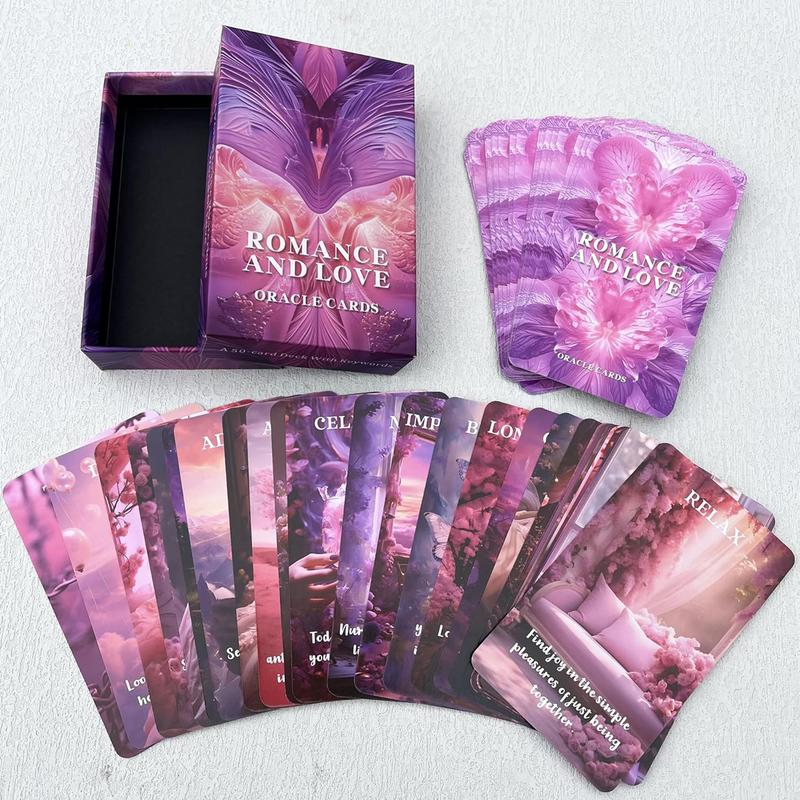 Romance and Love Oracle Cards: 50 Oracle Card Deck, A portal to the mysterious world of love, divination tool for oracle reading, psychic reading, fortune, tarot cards