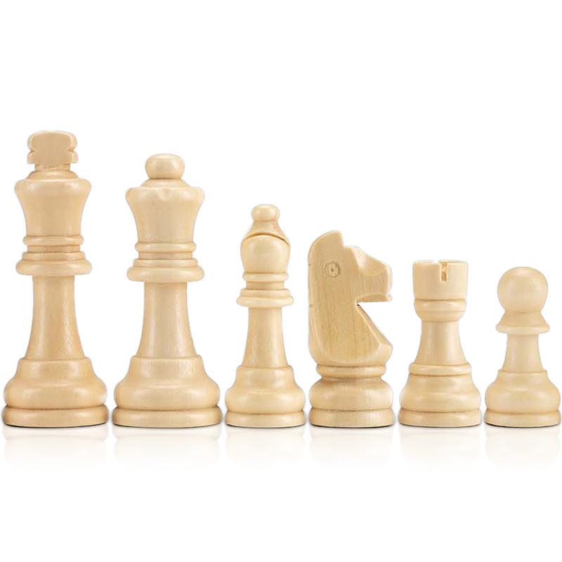 AMEROUS Wooden Chess Pieces Only, Staunton Style Wood Chessmen with 3.15