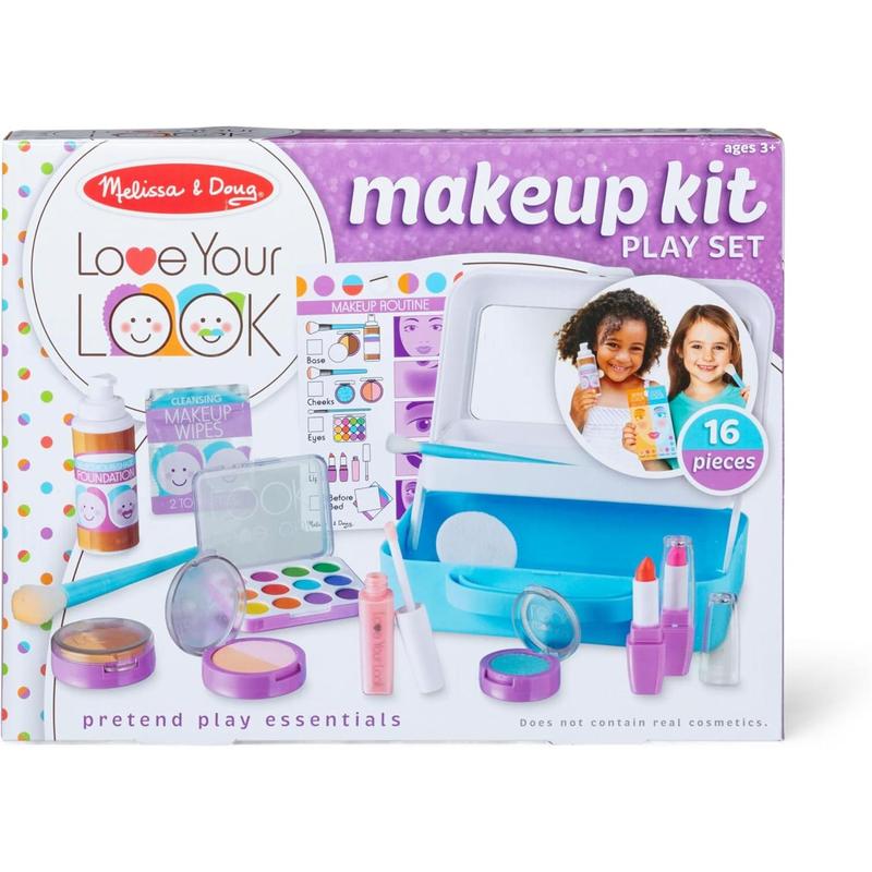 Melissa & Doug Love Your Look - Makeup Kit Play Set,16 pieces of pretend makeup