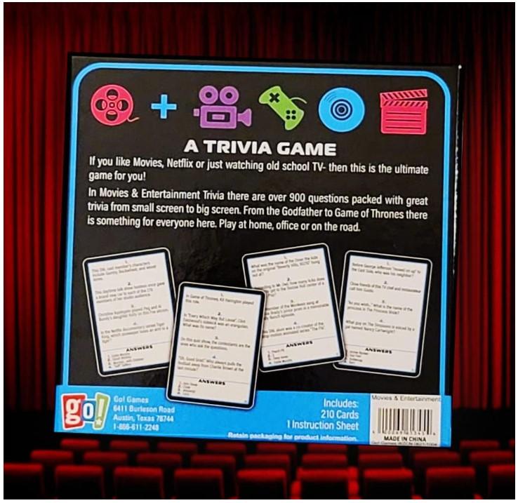 Go! Games, Movies & Entertainment Trivia Game