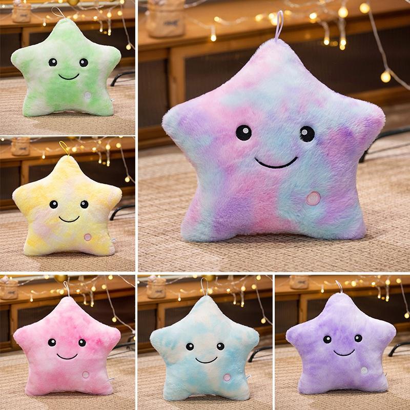 Luminous Star Shaped Plush Toy, 1 Count Cute Plushie Toy, Creative Colorful Night Light Plush Toy, Birthday Gift for Boys & Girls