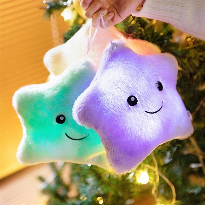 Luminous Star Shaped Plush Toy, 1 Count Cute Plushie Toy, Creative Colorful Night Light Plush Toy, Birthday Gift for Boys & Girls