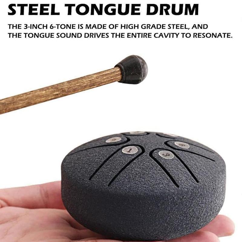 6-note Steel Hand Drum, Musical Instrument for Camping, Meditation Or Yoga, Musical Instrument