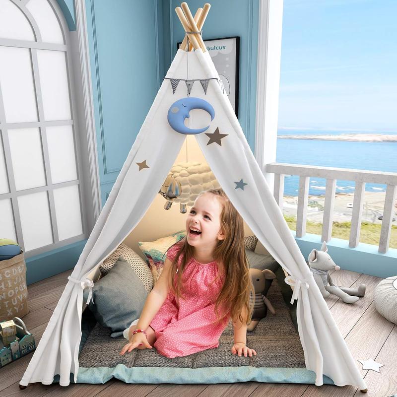 Kids Teepee Play Tent with Carry Case - Foldable Indoor & Outdoor Playhouse for Toddlers Perfect Gift for Girls & Boys