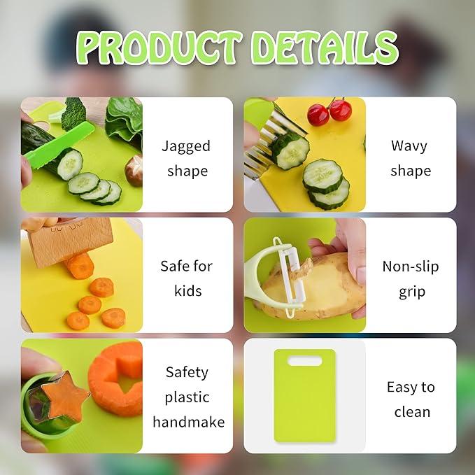 Real Children's Cooking Toy Set: 13 17 28 Montessori Kitchen Tools For 2 3 4 5 6 7 8 9 10 Year Old Boy Girl Birthday, Christmas Birthday Gift, Family Games