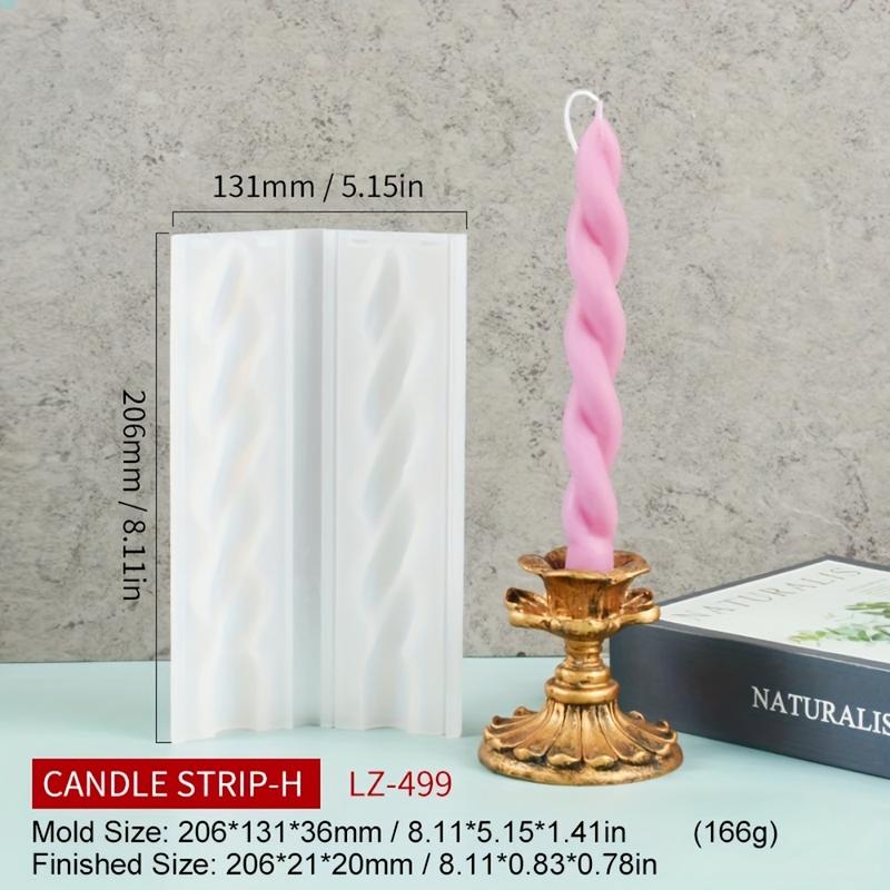 Long Rod Silicone Spiral Candle Mold - Create Unique Cylindrical DIY Candles with Easy Release - Perfect for Homemade Candle Making and Crafting