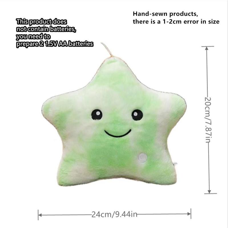 Luminous Star Shaped Plush Toy, 1 Count Cute Plushie Toy, Creative Colorful Night Light Plush Toy, Birthday Gift for Boys & Girls