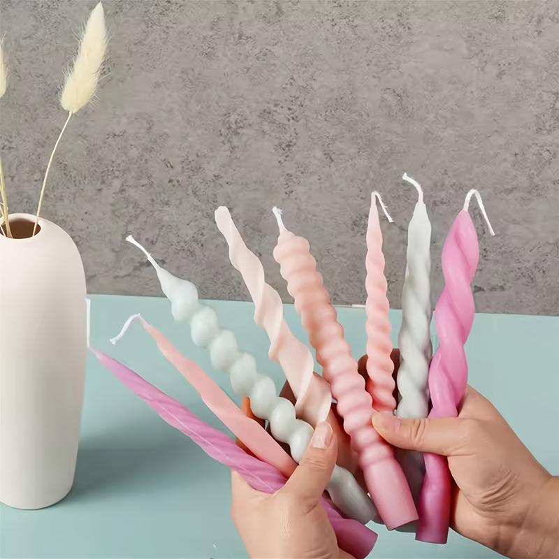 Long Rod Silicone Spiral Candle Mold - Create Unique Cylindrical DIY Candles with Easy Release - Perfect for Homemade Candle Making and Crafting