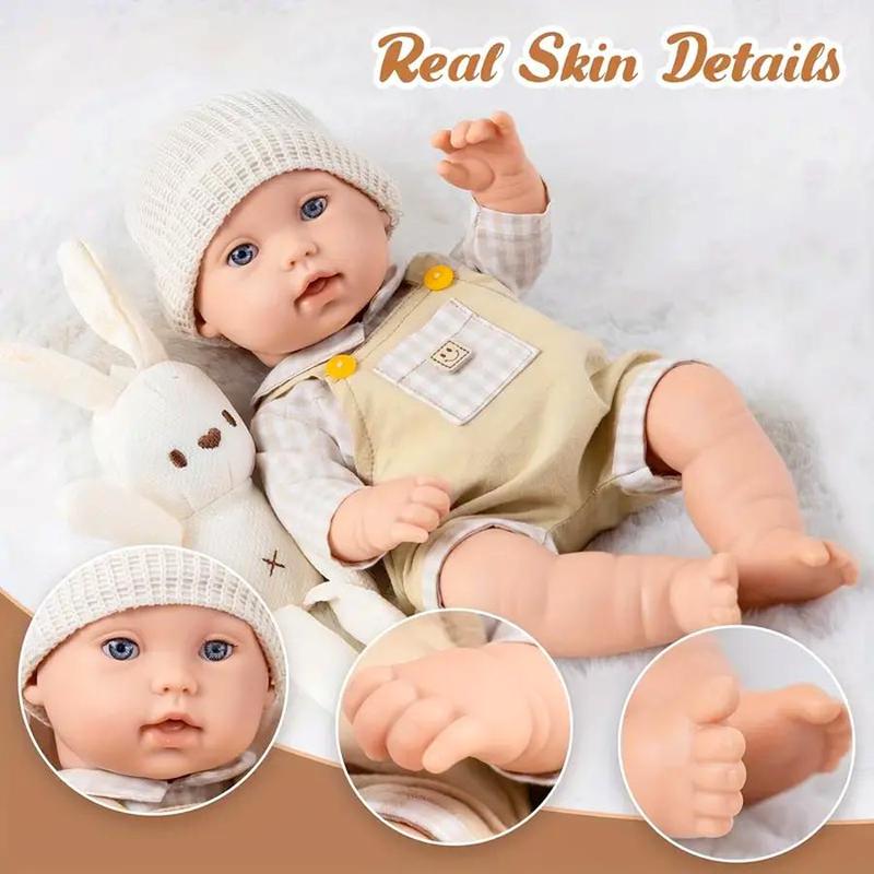 12 Inch Doll Set, 1 Set Cute Doll with Clothes & Accessories, Realistic Newborn Doll, Birthday Gift, Doll Accessories