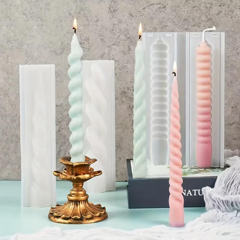 Long Rod Silicone Spiral Candle Mold - Create Unique Cylindrical DIY Candles with Easy Release - Perfect for Homemade Candle Making and Crafting