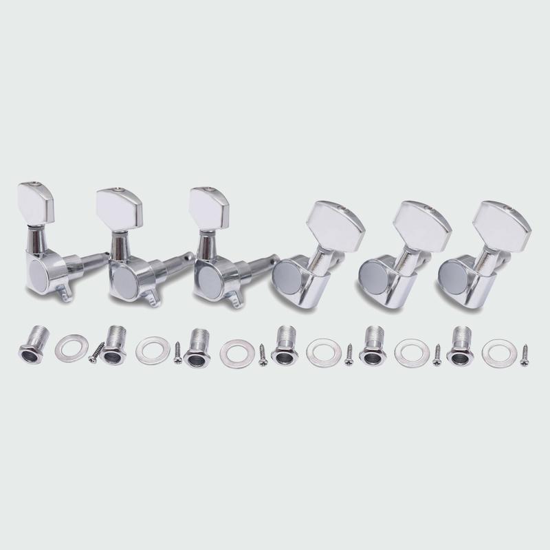 Guitar String Tuning Pegs Tuners Machine Heads Tuning Keys 3L 3R Chrome guitar tuner