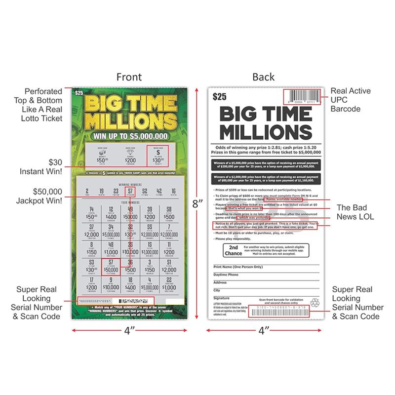 Prank Scratch Tickets - Hilarious Joke Gift for Parties and Stocking Stuffers