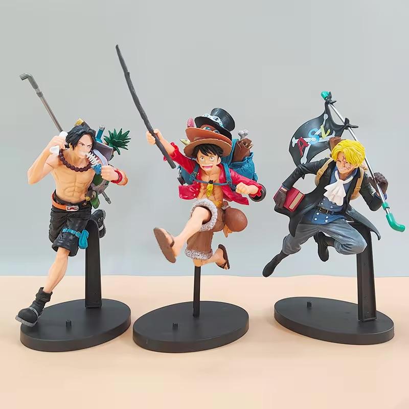 Bandai Figure Set - Three Brothers 3PCS Set: Sabo and Ace Anime Models