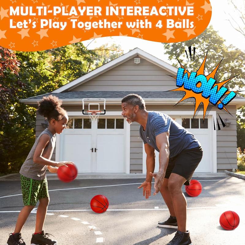 Indoor Mini Basketball Hoop for Kids and Adults - Over The Door Basketball Hoop with Balls, Mini Hoop for Door Wall Office Bedroom, Basketball Toys for Boys Girls Teens