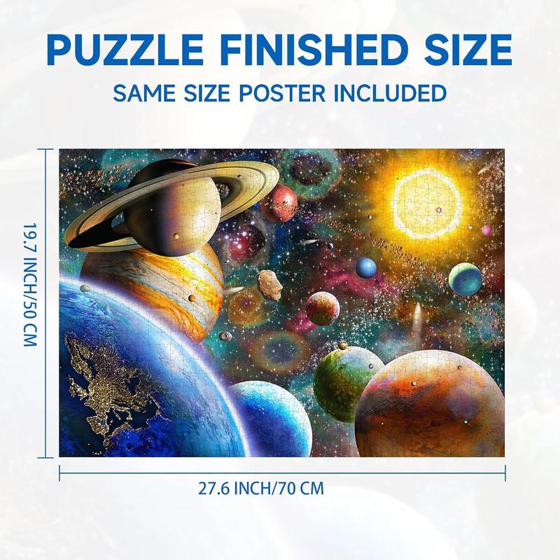 Jigsaw Puzzles 1000 count for Adults, Families (Space Traveler, Solar System) Pieces Fit Together Perfectly