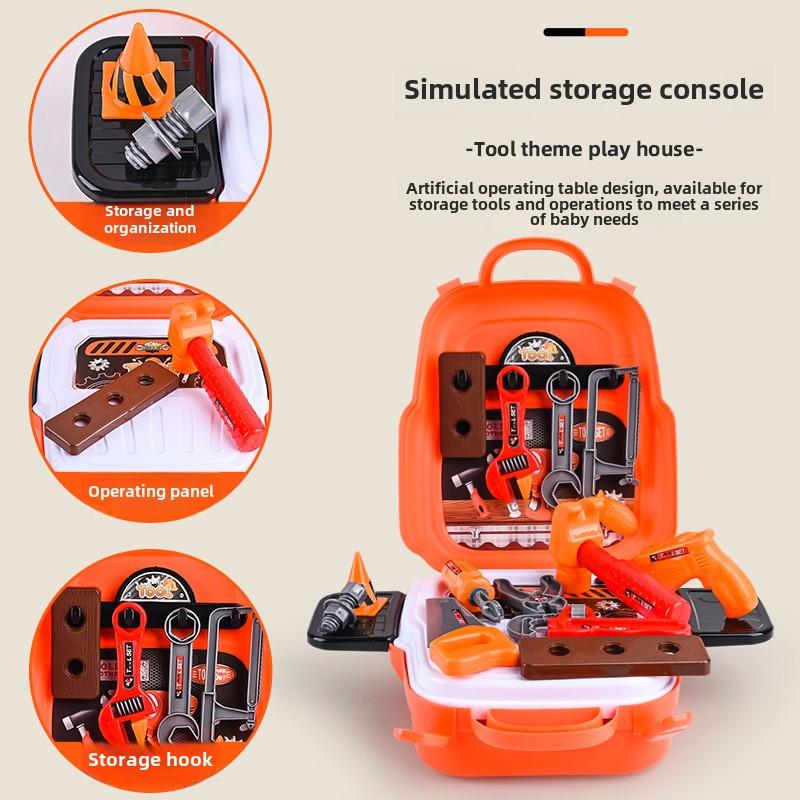 Children's Toy Boy Simulation Play House Repair Tool Schoolbag Toy Tools Toy Play House Boy Toy Christmas Halloween Toy Schoolbag