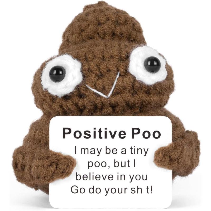 Cute Crochet Poo, Funny Gag Gift, Positive Poo Toy, Best Friend Gift, Cheer Up Toy, Encouragement Gift, Housewarming Birthday Teacher Women Desk Decor