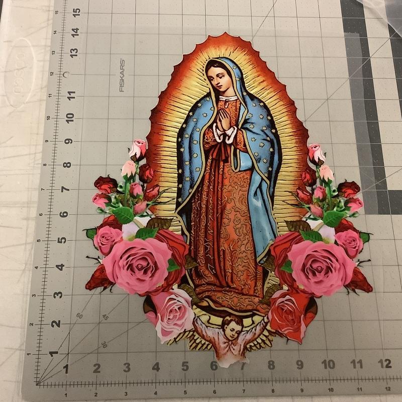 1 Dtf transfer Virgen Of Guadalupe Ready to Heat Press dtf 11 inch wide transfer film