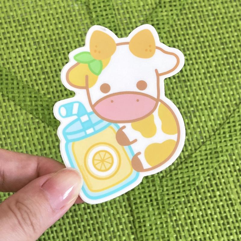 Cute Cow Waterproof Vinyl Stickers scrapbook journal