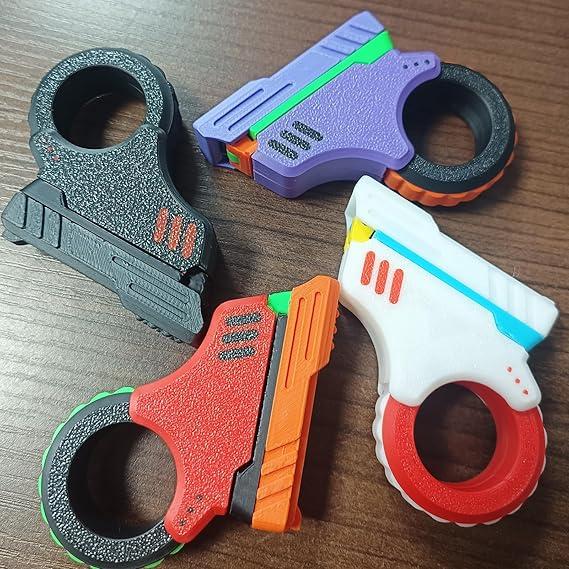 Fidget Slider 3D Printed Fidget Toy Gadget Novelty Toy Toys Stress Relief Relax EDC Gyro Finger Toy Ring Fingertip Textured Spinner Flip ASMR ADHD