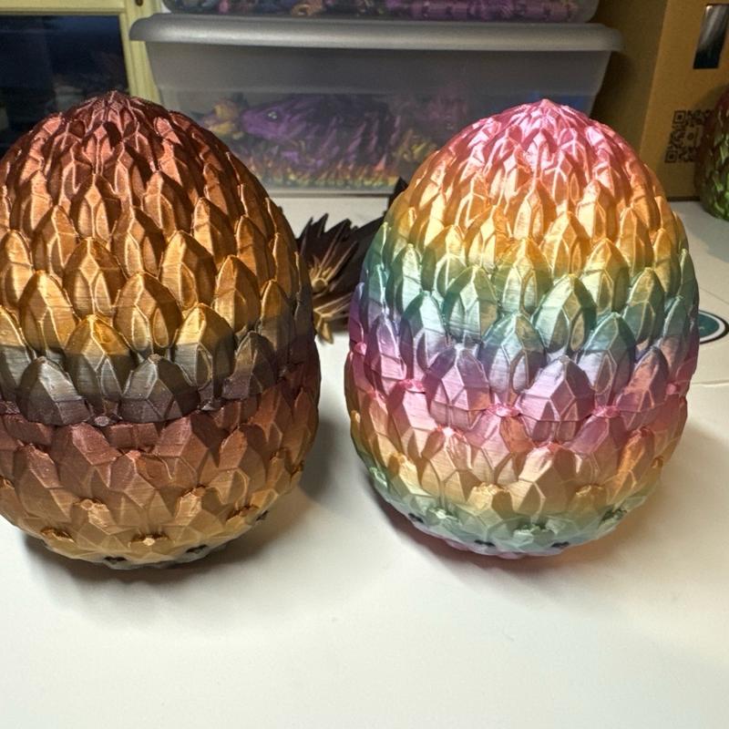 3D Printed Dragon Scale Egg EMPTY (No Dragon) Container figurine.