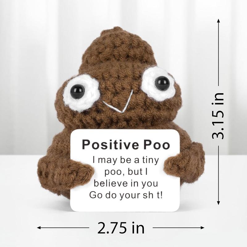 Cute Crochet Poo, Funny Gag Gift, Positive Poo Toy, Best Friend Gift, Cheer Up Toy, Encouragement Gift, Housewarming Birthday Teacher Women Desk Decor