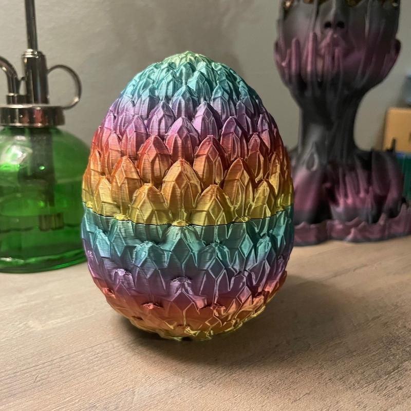 3D Printed Dragon Scale Egg EMPTY (No Dragon) Container figurine.