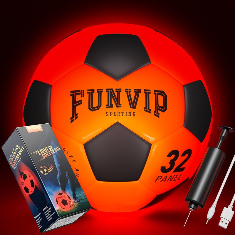 Light Up LED Soccer Ball, Rechargeable Glow in The Dark Soccer Ball with Bag, Christmas Birthday Soccer Gifts for 8-12 Years Old Boy Kids Teens, Cool Boy Toys Gifts for Ages 8 9 10 11 12+