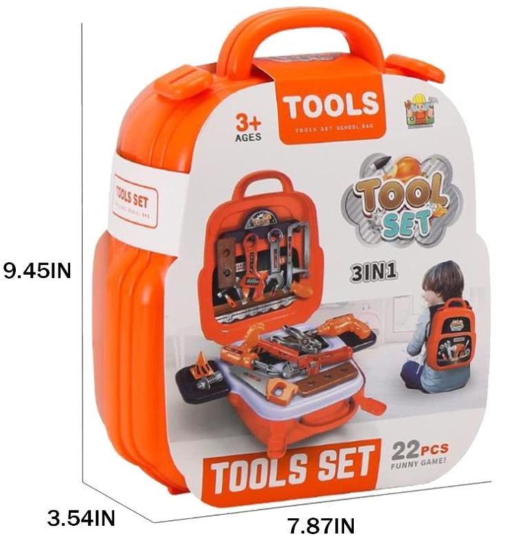 Children's Toy Boy Simulation Play House Repair Tool Schoolbag Toy Tools Toy Play House Boy Toy Christmas Halloween Toy Schoolbag