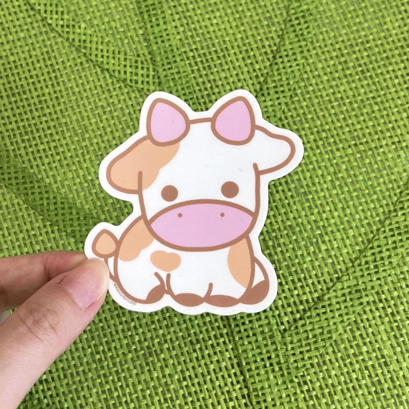 Cute Cow Waterproof Vinyl Stickers scrapbook journal