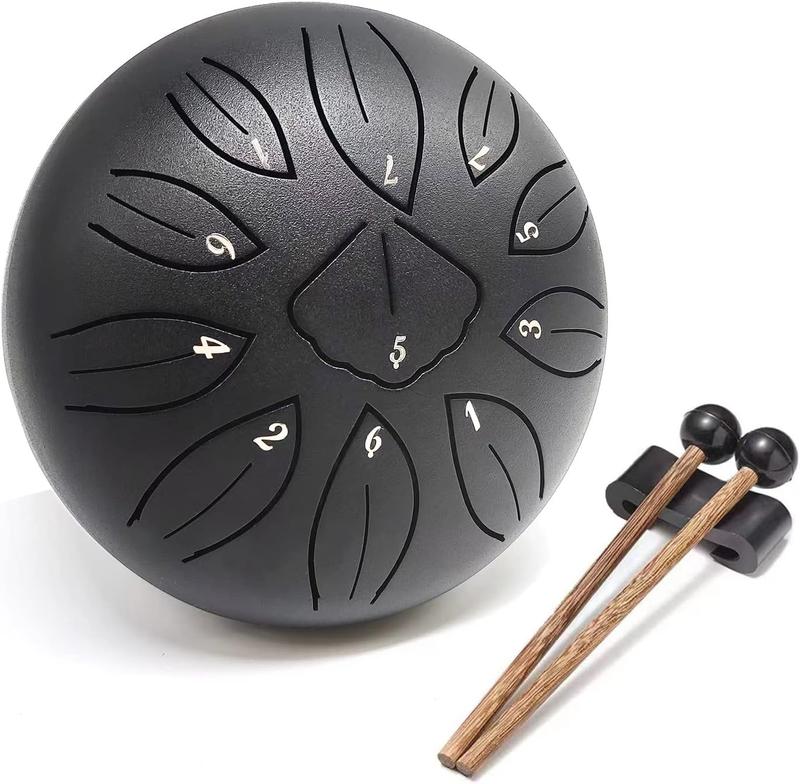 Steel Tongue Drum 11 Note 6 Inches Rain Drum for Outside, Rain Chimes for Garden, Instruments for Beginners Adult Children Meditation Healing