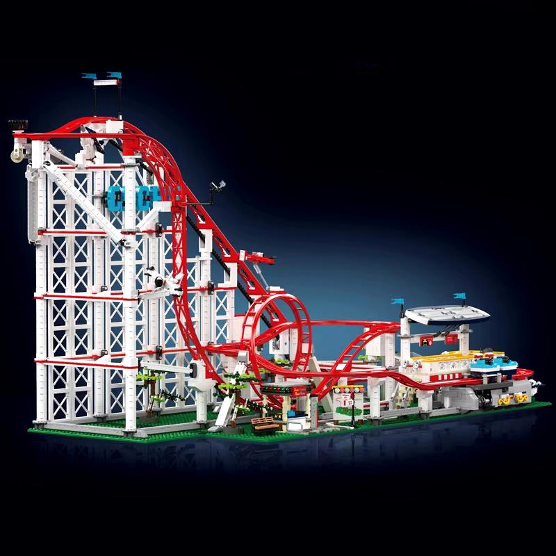 TOYSLINE-Technical Roller Coaster Building Block The Motorized Roller Coaster Model Set 11014 Compatible Brick Toys Christmas Gifts for Kids and Adults