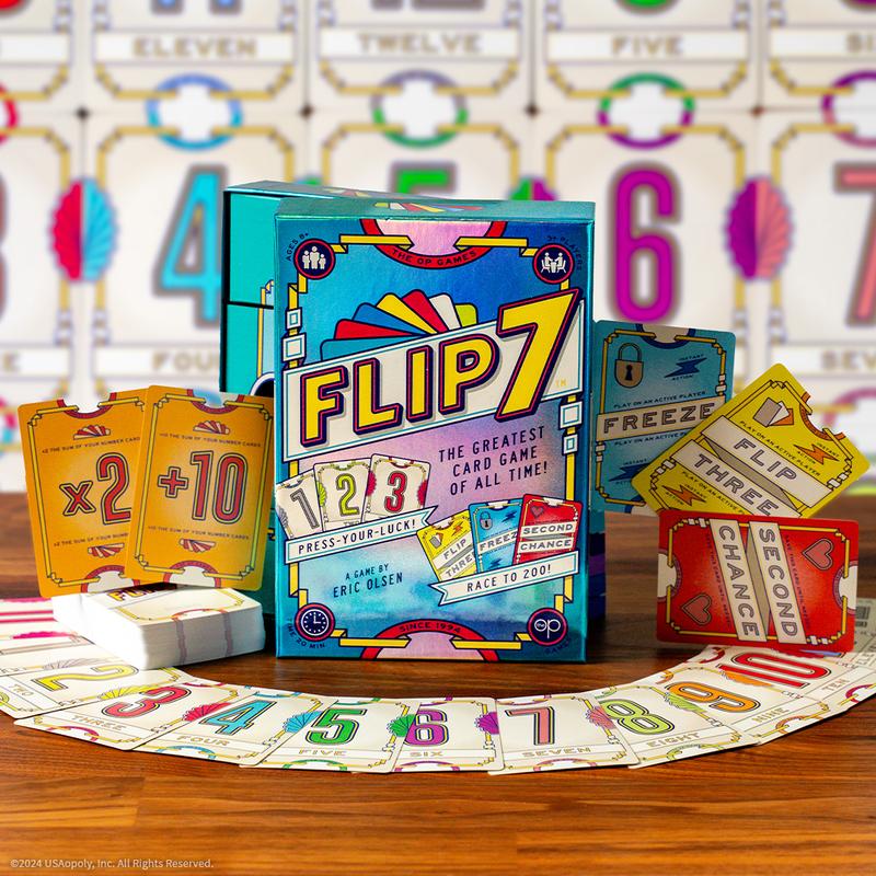 Flip 7™ - Press Your Luck & Strategy Card Game, Fast-Paced & Addictive, Quick to Learn & Easy to Teach, Ideal for Game Nights, 3+ Players, Ages 8+