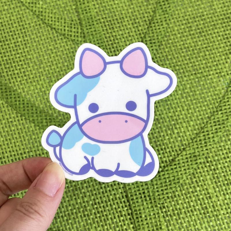 Cute Cow Waterproof Vinyl Stickers scrapbook journal