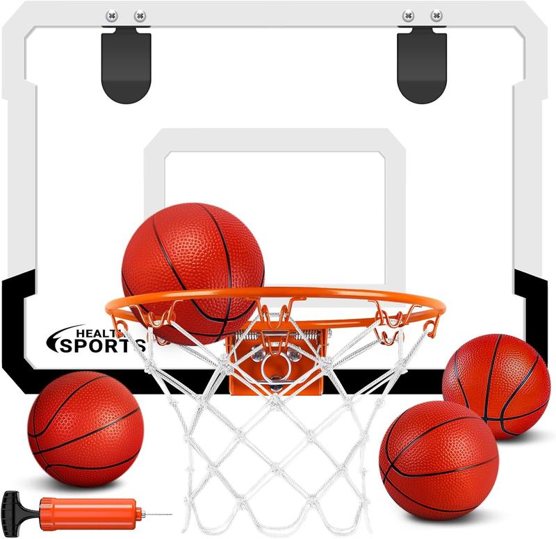 Indoor Mini Basketball Hoop for Kids and Adults - Over The Door Basketball Hoop with Balls, Mini Hoop for Door Wall Office Bedroom, Basketball Toys for Boys Girls Teens