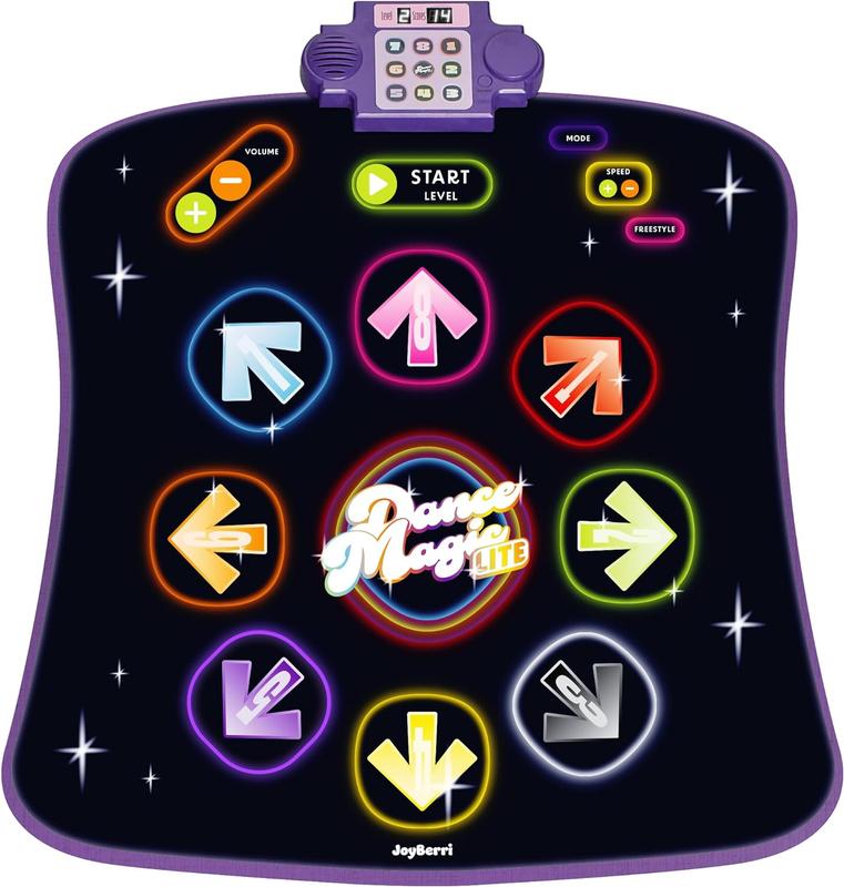 Dance Mat - with 8 Levels & Songs, 3 Speeds and 2 Modes - Light Up Electronic Kids Dance Mat for Kids Ages 4-8, 8-12, Toddlers 3-5   Dance Pad, Dancing Mat Toy Gift for Girls and Boys